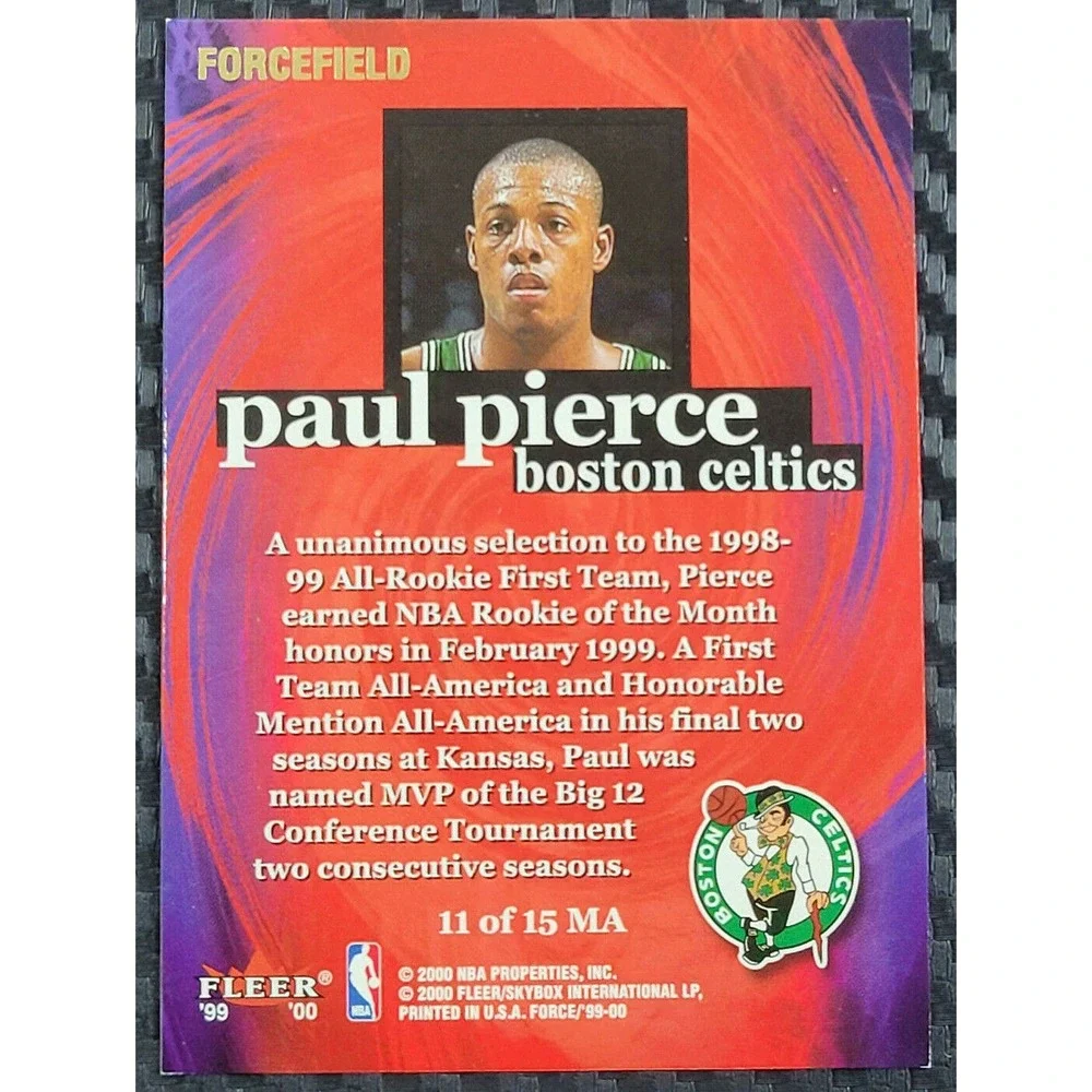 1999-00‎ FLEER FORCE PAUL PIERCE MISSION ACCOMPLISHED FORCEFIELD